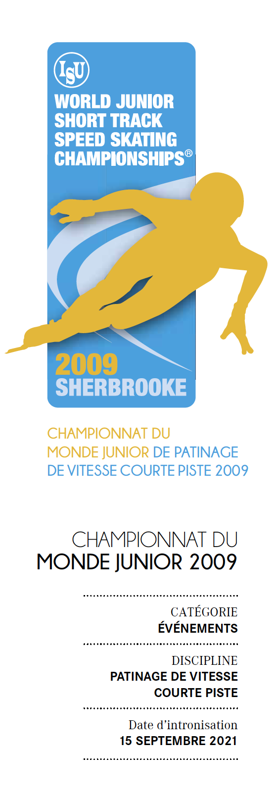 Championnat du monde junior 2009 de patinage de vitesse